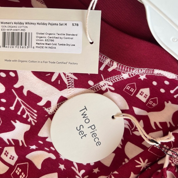Pact organic cotton womens Whimsy Holiday Pajama Set - Picture 3 of 3